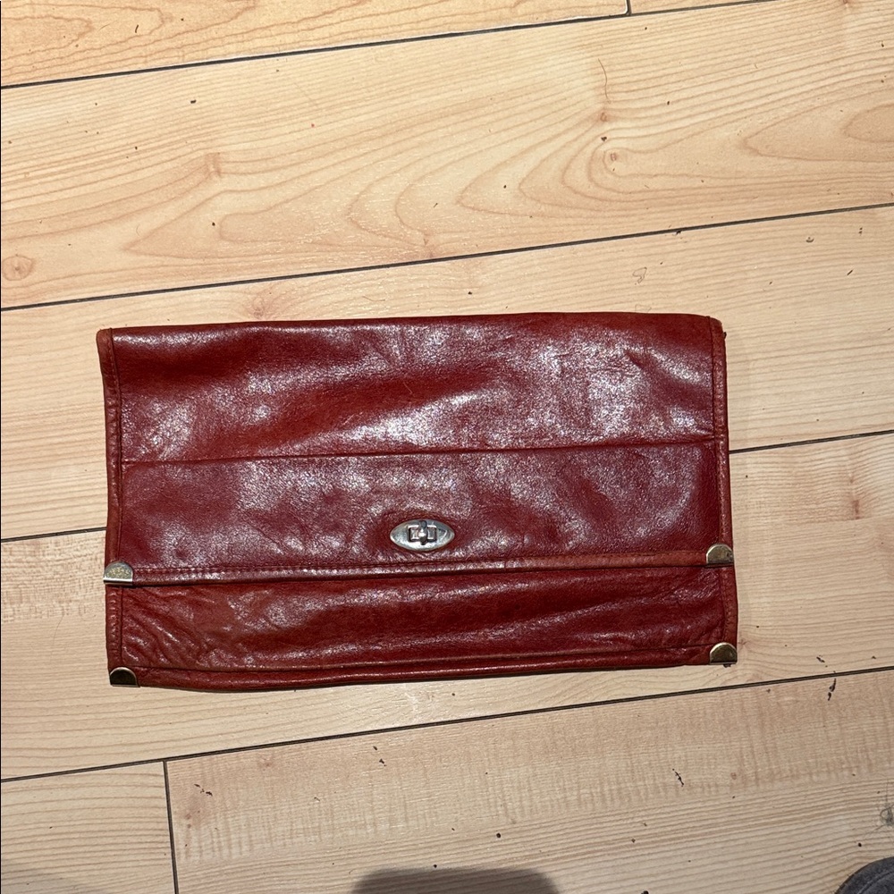 Elegant Red Leather Men's Wallet